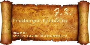 Freiberger Kiliána névjegykártya